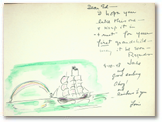 Dedication Drawing: Jonathan and the Rainbow flyleaf