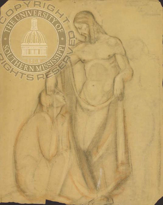 Drawing of Christ & Disciple